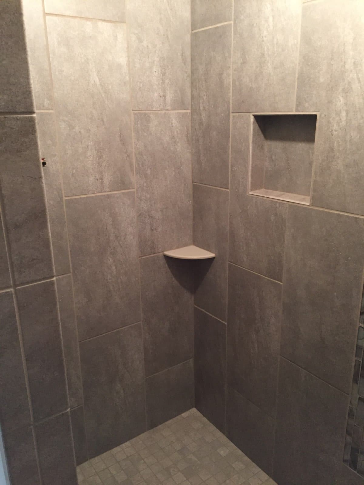 newly tiled shower