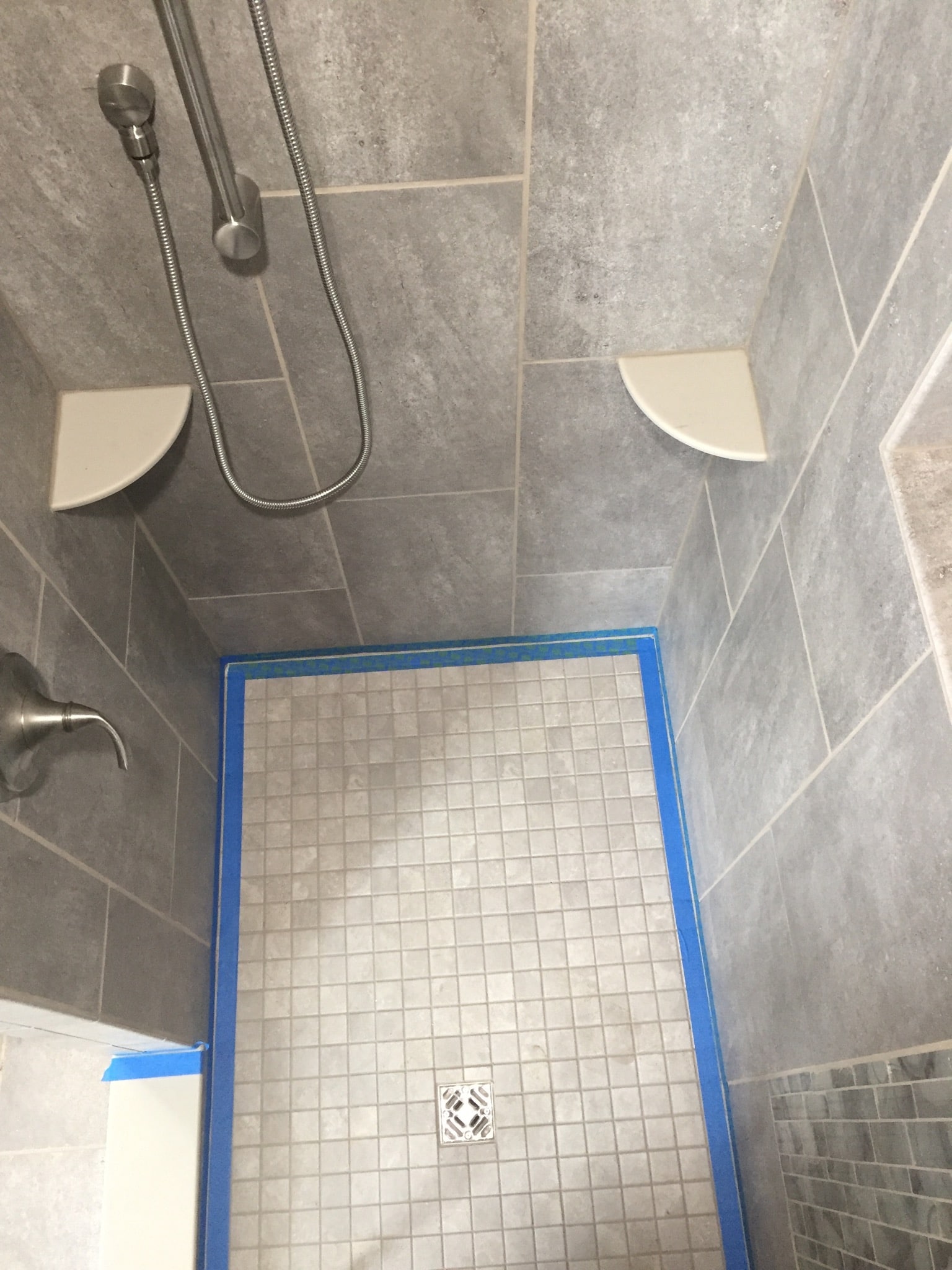tiled shower floor 2